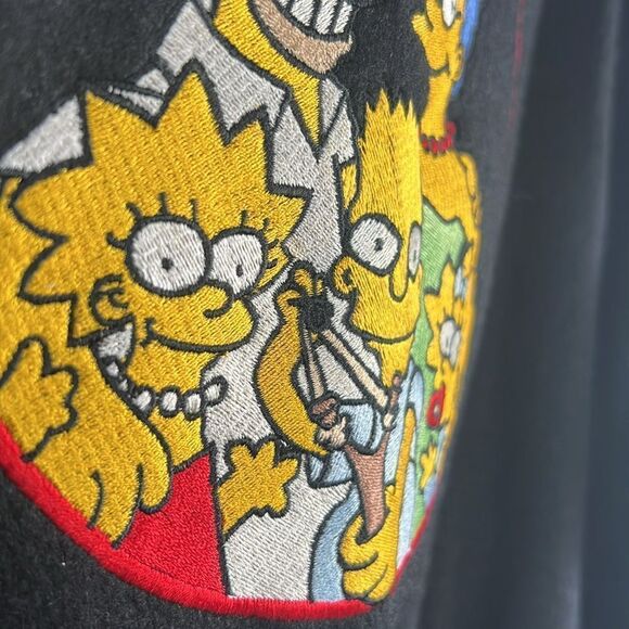 🔥VINTAGE 90's The Simpson's Cast and Crew Wool Varsity Bomber Jacket - RARE!!! - Picture 6 of 10